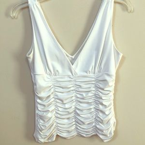 EXPRESS! Deep V sleeveless, gathered top size S